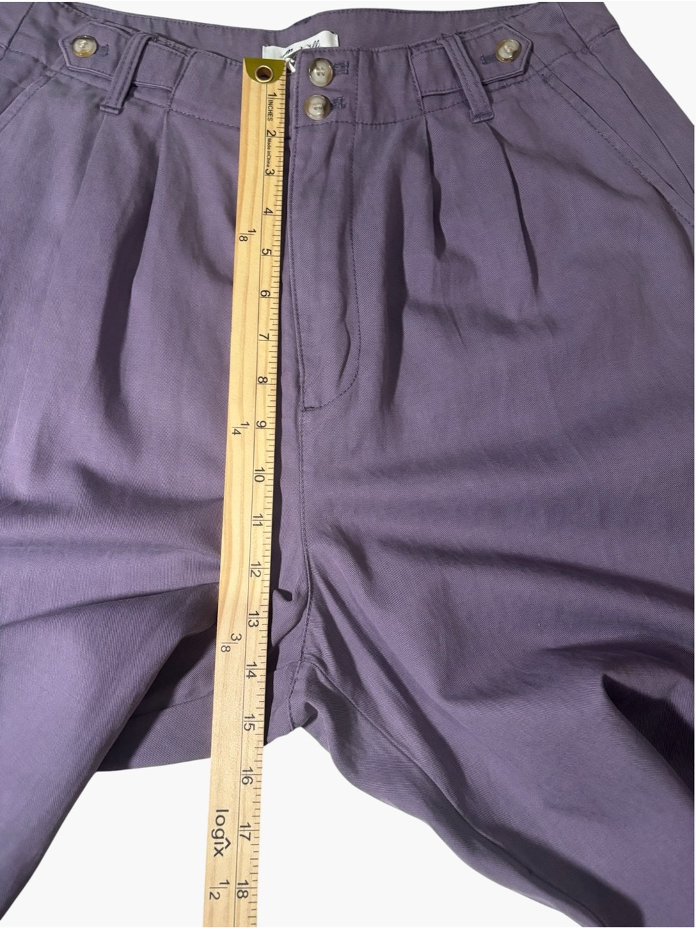 Madewell The Harlow Wide Leg Pants Smoky Grape High Waist Pockets Size 10 - Picture 14 of 16